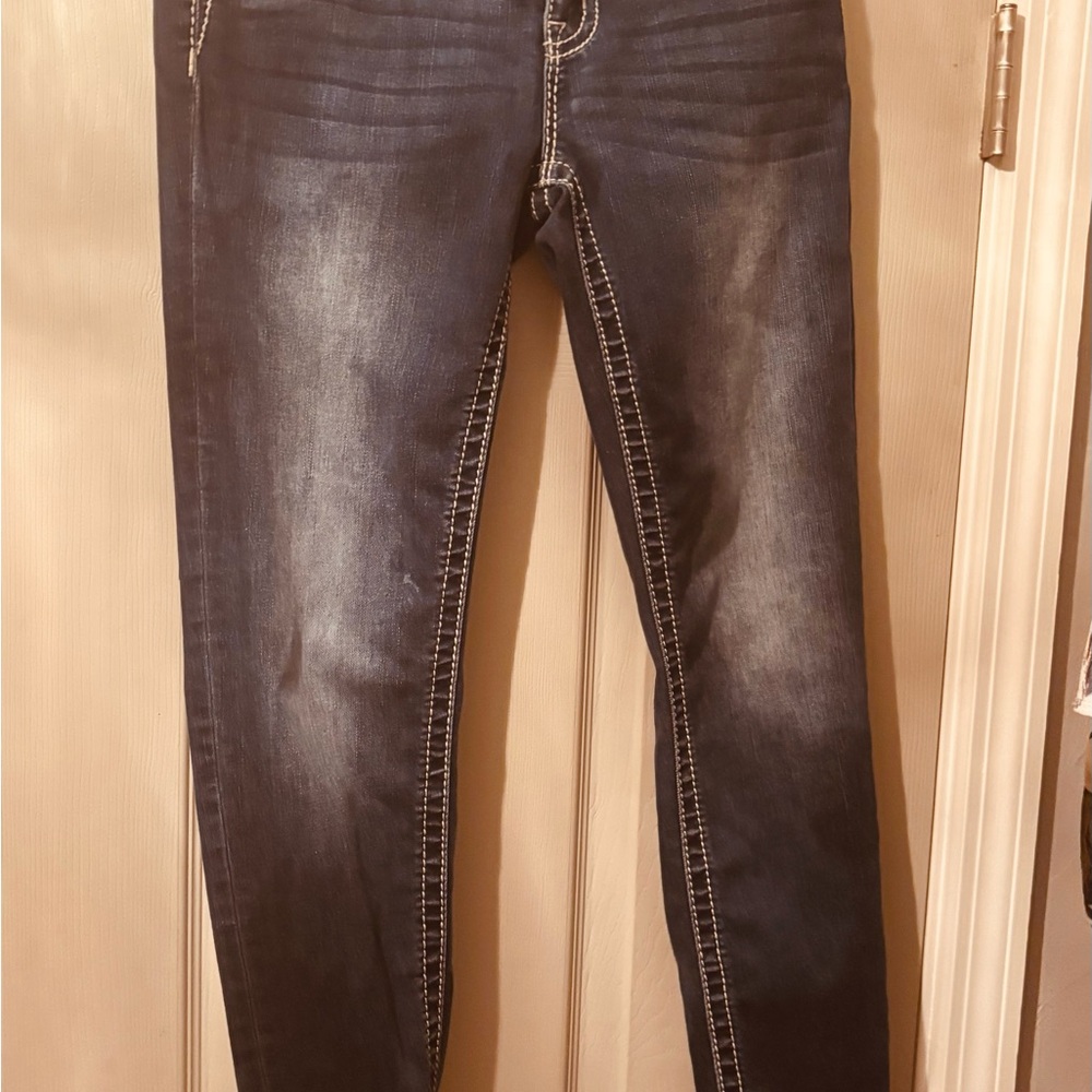 Miss Me Bootcut Jeans with Leopard Sequin Trim Size 28 - Picture 8 of 9